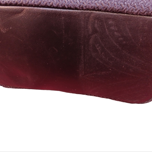 Vtg Women SUSANGAIL BL& brow wood/woven Handbag 10"x16" - Picture 7 of 13